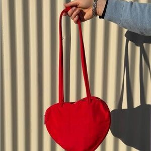 Baggu Nylon Heart Bag in Red